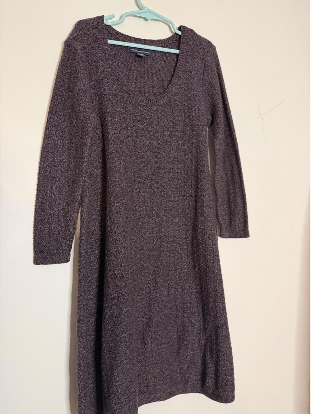 American Eagle Women's Purple and Brown Dress